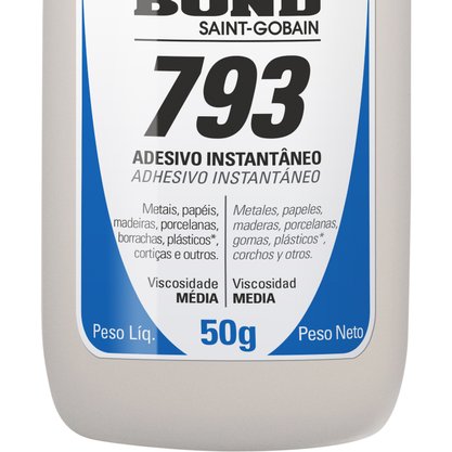Adesivo Instantâneo Cola 793 50g - Tek Bond