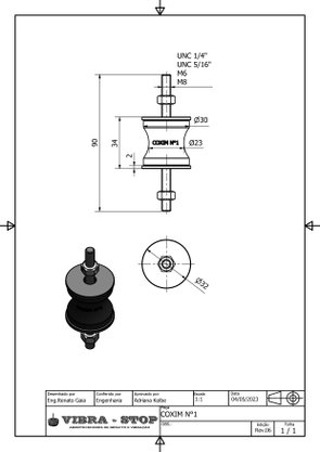 Ante Vibratório Coxim Nº 1 5/16 Vibra Stop