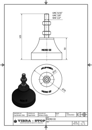 Ante Vibratório Micro III 3/8 Vibra Stop