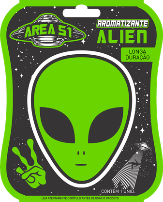 Aromatizante para pendurar Alien amarelo Centralsul