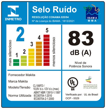 Aspirador De Pó 12v Max Cl106fdsaw Makita