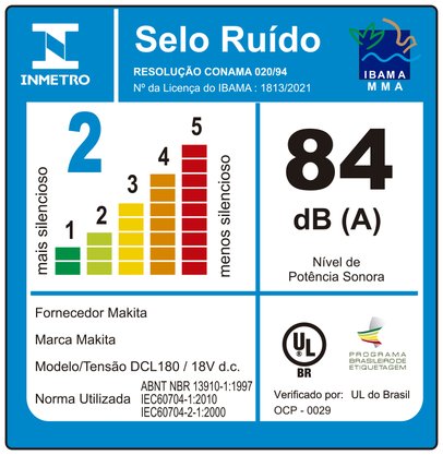 Aspirador de pó a bateria 18v dcl180z Makita