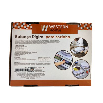 Balança Digital Para Cozinha 10 Kg Western Home