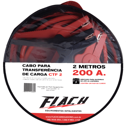 Cabo Chupeta CTF-2 200A 2Mt 10mm Flach
