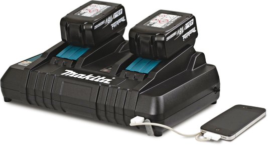 Carregador de bateria duplo 18v dc18rd Makita