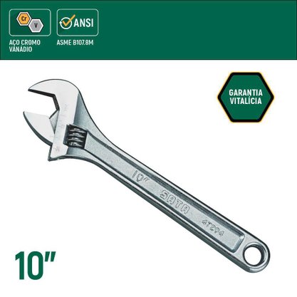 Chave de Boca / Inglesa / Ajustável 10" Sata