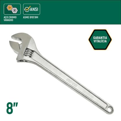 Chave de Boca / Inglesa / Ajustável 8" Sata
