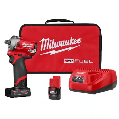 Chave de Impacto 1/2" M12 FUEL 339Nm Milwaukee Completa