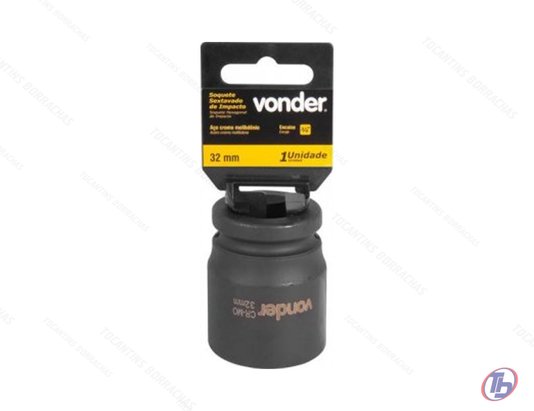 Soquete sextavado de impacto de 3/4" x 32,0 mm Vonder