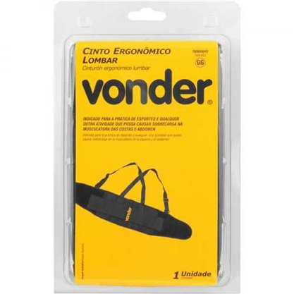Cinto ergonômico lombar tamanho GG Vonder