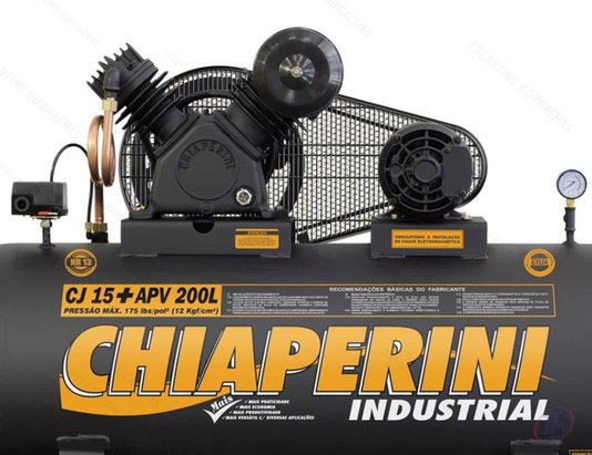 Compressor ar alta pressão CJ 15 APV 200L Chiaperini