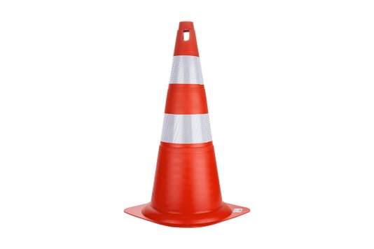 Cone Sinalização Flexível Laranja 70cm Deltaplus