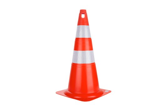Cone Sinalização Laranja 70cm Refletivo Rígido