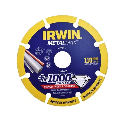 Disco de Corte MetalMax Serra Mármore 4.3/8x3/4 Irwin