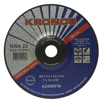 Disco De Desbaste 4.1/2x1/4x7/8 Kronos
