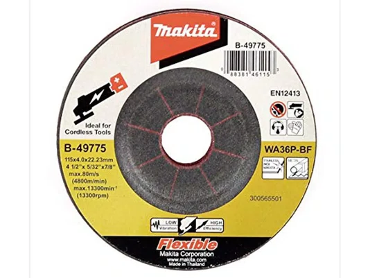 Disco de desbaste para inox 4.1/2x1/4x7/8 Makita