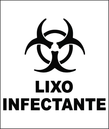 Epi Adesivo Vinil Lixo infectante 18x15cm Emplac