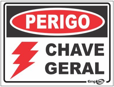 Placa Sinalizadora Chave Geral 20x15cm - Emplac
