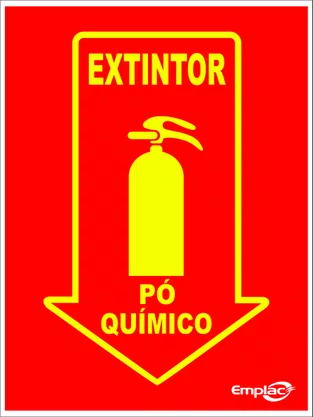 Epi placa extintor po quimico 20x15cm Emplac