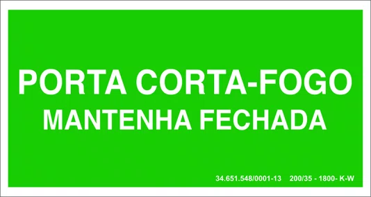 Epi placa porta corta fogo 12x24cm M4 Emplac