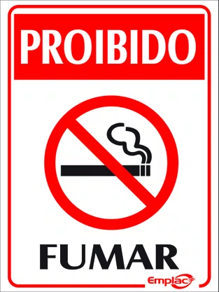 Epi placa pvc proibido fumar 20x15cm Emplac