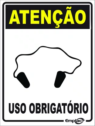 Epi placa uso obrigatorio protetor auricular 20x15 Emplac