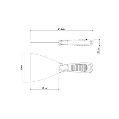 Espátula Flexível 10 cm em Aço Carbono Tramontina