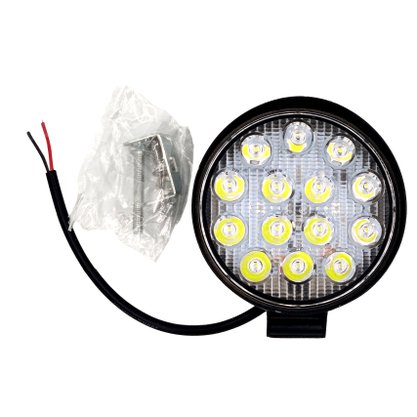Farol Led Auxiliar Redondo 14 LEDs 42w 800lm 9-36V