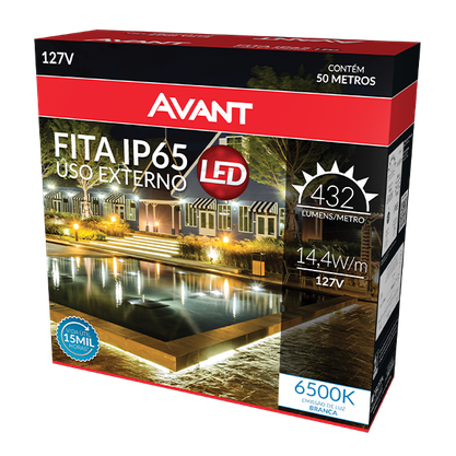 Fita LED Branca 6500K Externa IP65 14.4w Mt 220V Avant