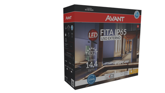 Fita LED Branca 6500K Externa IP65 14.4w Mt 220V Avant