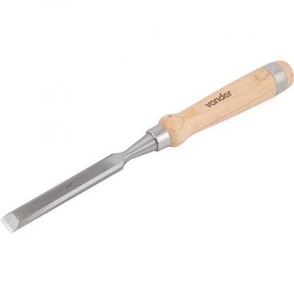 Formão Chanfrado Reto com Cabo em Madeira 5/8" Vonder