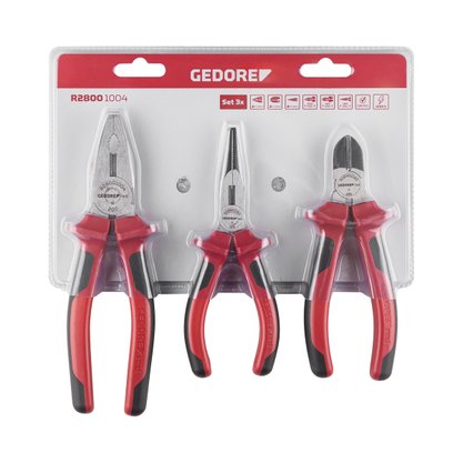 Jogo de Alicates 3 Peças Gedore Red