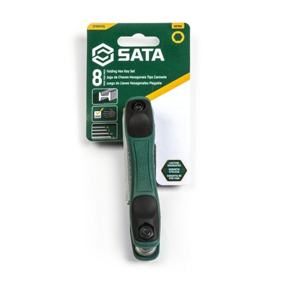 Jogo de Chave Allen Hexagonais Tipo Canivete 8pcs Sata