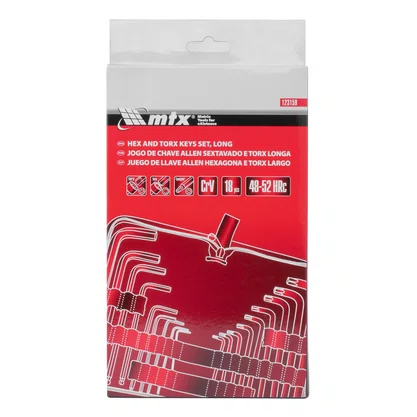 Jogo de Chaves Allen e Torx 1.5–10mm / T10–T50 MTX