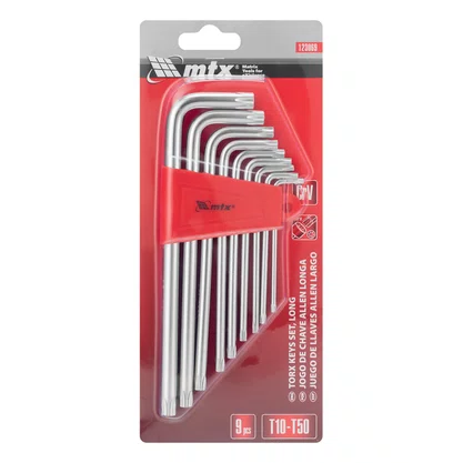 Jogo de Chaves TORX L Longa T10 a T50 9pcs – MTX