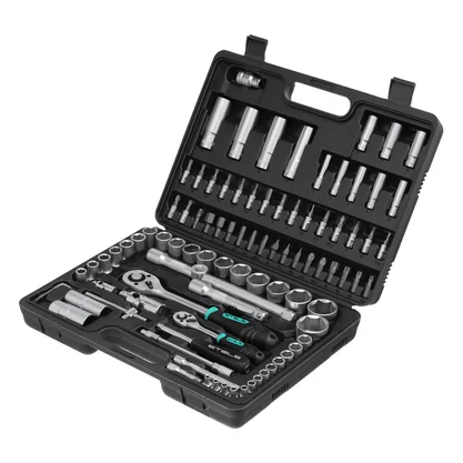 Jogo de Soquetes 1/4" e 1/2" com 94 Peças – Stels