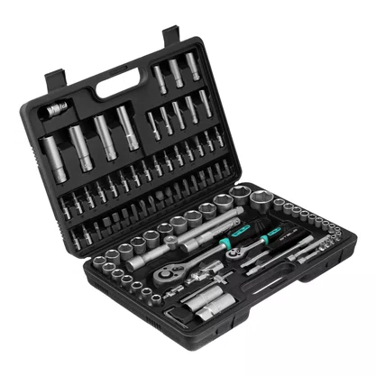 Jogo de Soquetes 1/4" e 1/2" com 94 Peças – Stels