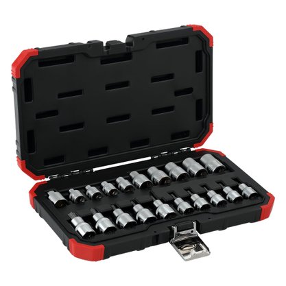 Jogo de soquetes 3/8″ + 1/2″ TX 20 pc Gedore Red