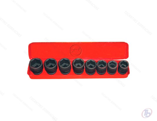 Jogo Soquete Impacto 1/2'' Curto c/ 10pcs 10-24mm Puma IS-4001