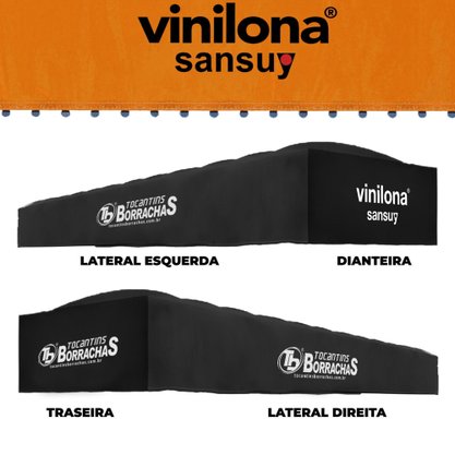 Lona Caminhão Vinilona Preta s002 16.50 x 5.50