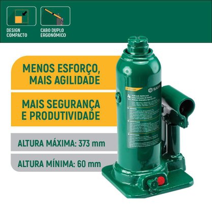 Macaco Hidráulico Garrafa 4 Toneladas Sata