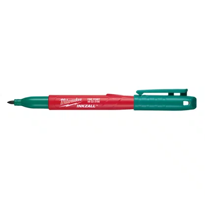 Marcador Industrial Ponta Fina Verde Inkzall Milwaukee