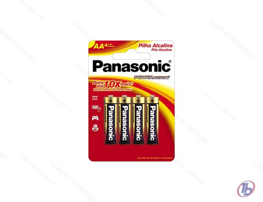 Pilha Alcalina Pequena AA com 4 Panasonic