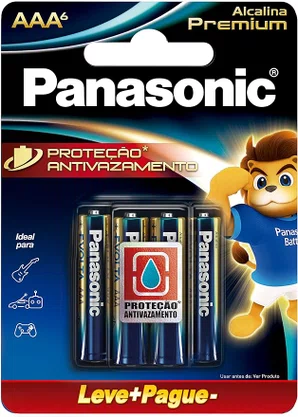 Pilha Alcalina Premium AAA 4 Unidades — Panasonic