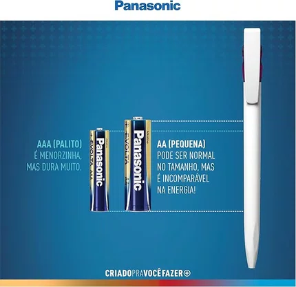 Pilha Alcalina Premium AAA 4 Unidades — Panasonic