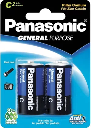Pilha Comum C 2 Unidades — Panasonic