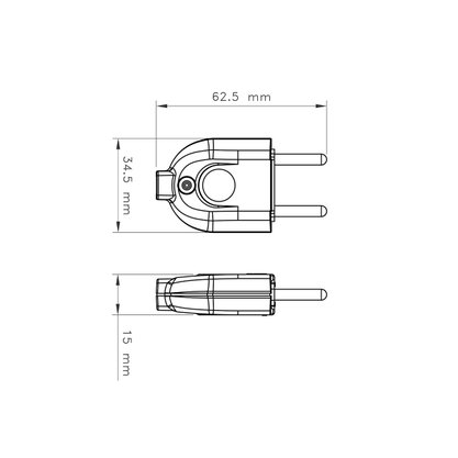 Plug Macho Elétrico 2p 10A 220v Tramontina