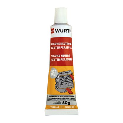 Silicone Neutro para Alta Temperatura Cinza 50g Wurth