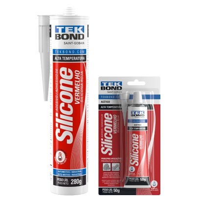 Silicone Alta Temperatura 50g Vermelho Tek Bond