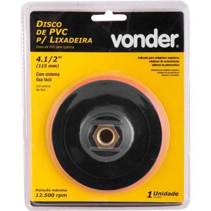 Suporte/disco de PVC para Lixadeira 4.1/2" Vonder
